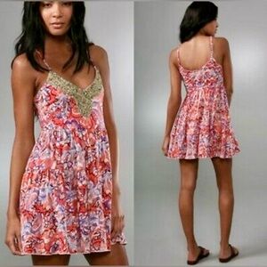 Free people beaded babydoll sundress